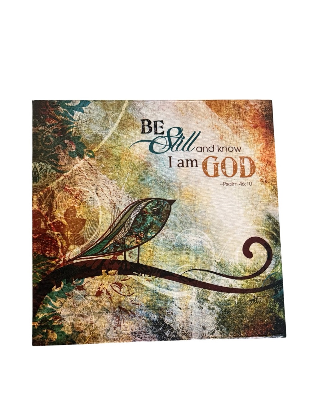 Be Still and Know I Am God Psalm 46:10 Canvas Wall Art 12x12